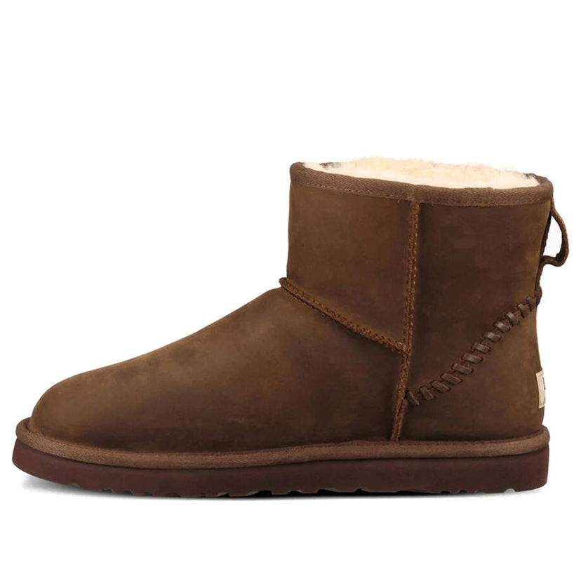 Кецове и обувки UGG Classic Mini Deco Mid Tops Fleece Lined Boots Кафяво | 1003945-CHE