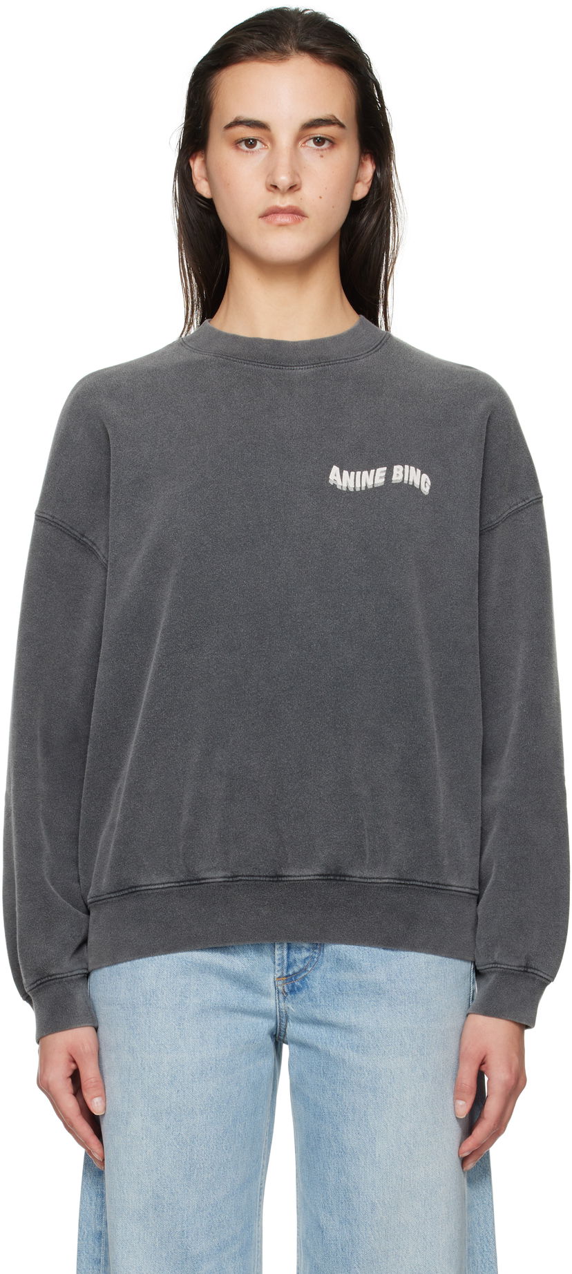 Суитчър Anine Bing Jaci Sweatshirt Сиво | A-08-10145-WBL1