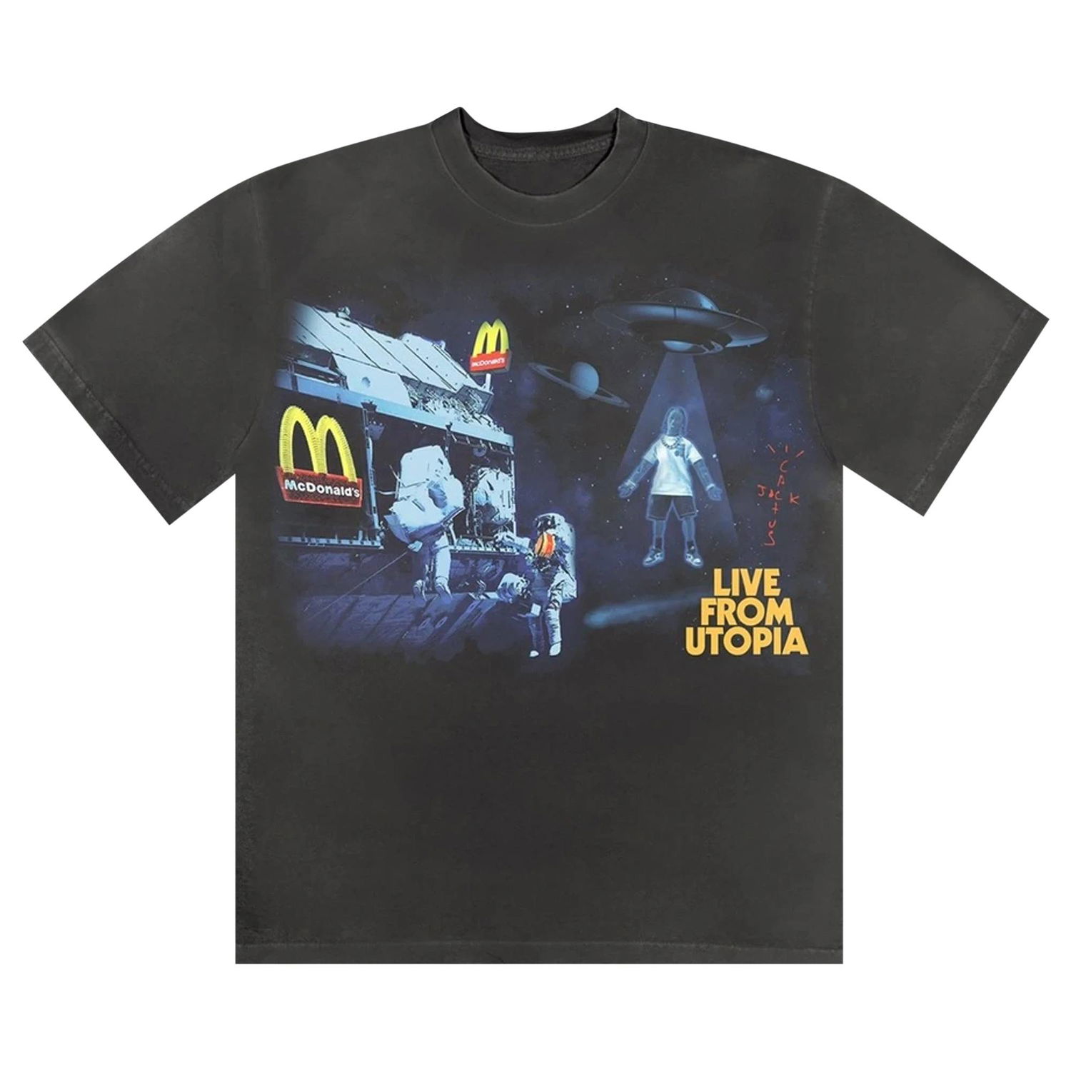 Тениска Cactus Jack by Travis Scott McDonald's x Live From Utopia T-Shirt Черно | CJMD SS38 BLAC, 1