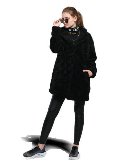 Яке Urban Classics Ladies Oversized Sherpa Coat Черно | TB3058 black