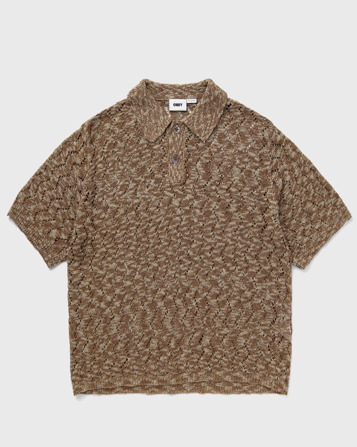 Пуловер OBEY Andre Open Knit Polo Sweater Кафяво | 151000101-TOF, 0