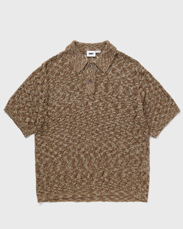 Пуловер OBEY Andre Open Knit Polo Sweater Кафяво | 151000101-TOF, 0