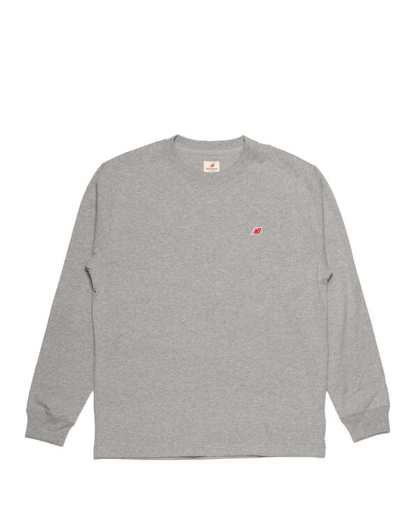 Тениска New Balance Made in USA Long Sleeve Tee Сиво | MT21542_AG, 0