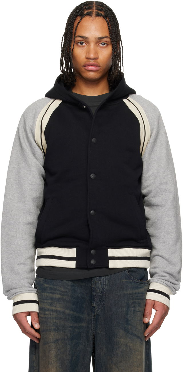 Curved Logo Varsity Jacket