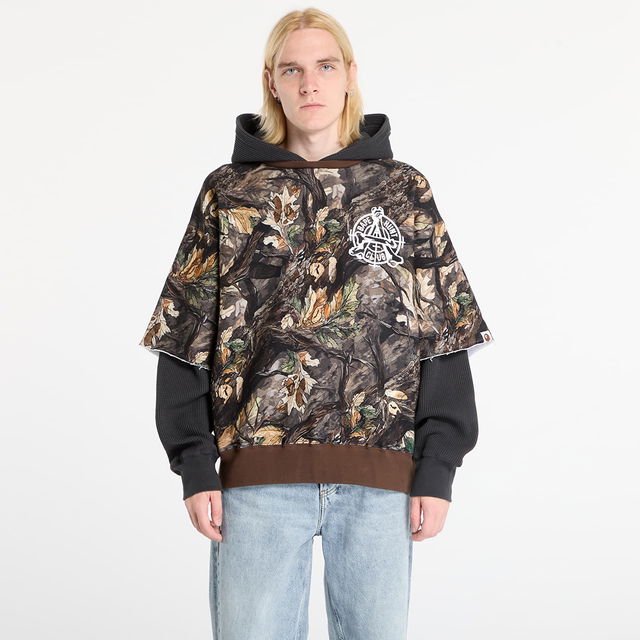 Tree Edge Camo Layered Pullover Hoodie XXL
