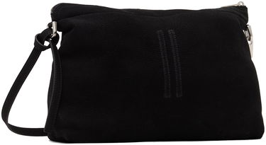 Чанта през рамо Rick Owens Rick Owens Adri Suede Shoulder Bag Черно | RA01D0427 LCK, 2