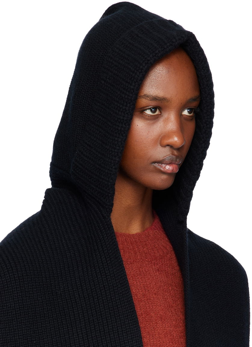 Шал Yves Salomon Cashmere & Wool Hooded Scarf Черно | 25W25WAA506XXMACL, 1