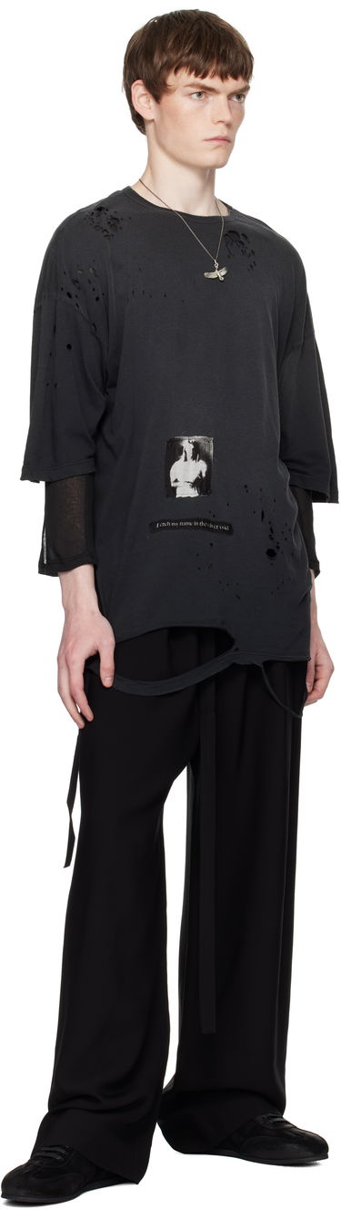 Тениска Ann Demeulemeester Ann Demeulemeester Dieter High Comfort Fit T-Shirt Черно | B0013056-FA638-098, 3