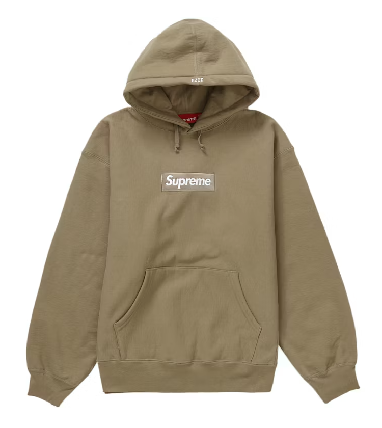 Суитчър Supreme Box Logo Hooded Sweatshirt (FW23) "Dark Sand" Зелено | FW23SW56 DARK SAND, 0