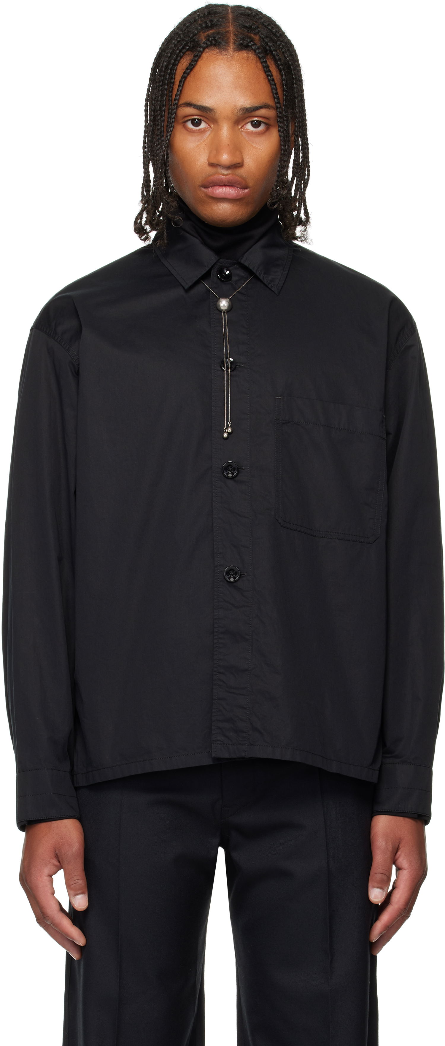Риза LEMAIRE Lemaire Pyjama Shirt Черно | SH1198 LF1207, 0