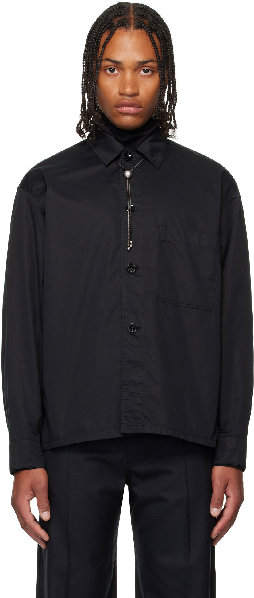 Риза LEMAIRE Lemaire Pyjama Shirt Черно | SH1198 LF1207