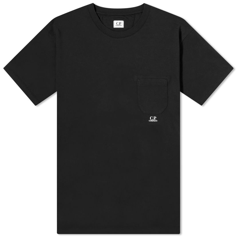 Тениска C.P. Company Pocket Logo T-Shirt Черно | 16CMTS086A-005431G-999