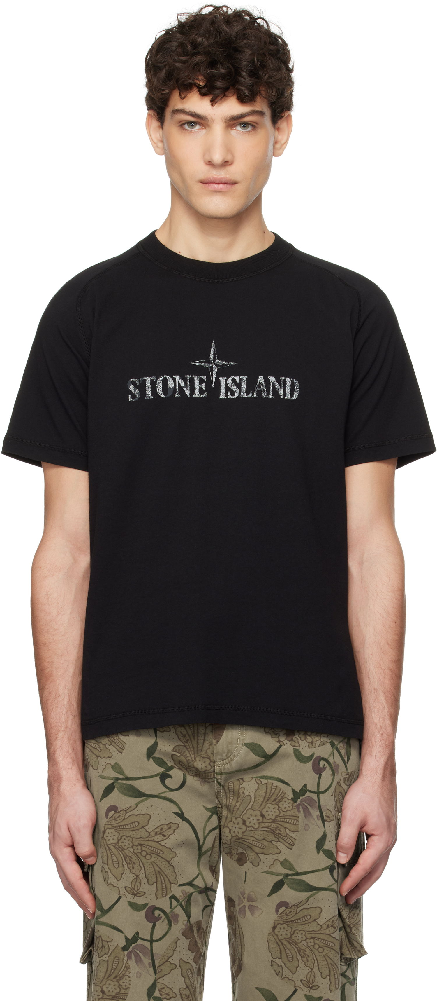 Тениска Stone Island Organic Cotton Jersey T-Shirt Черно | K1S15 2100020 S0081, 0