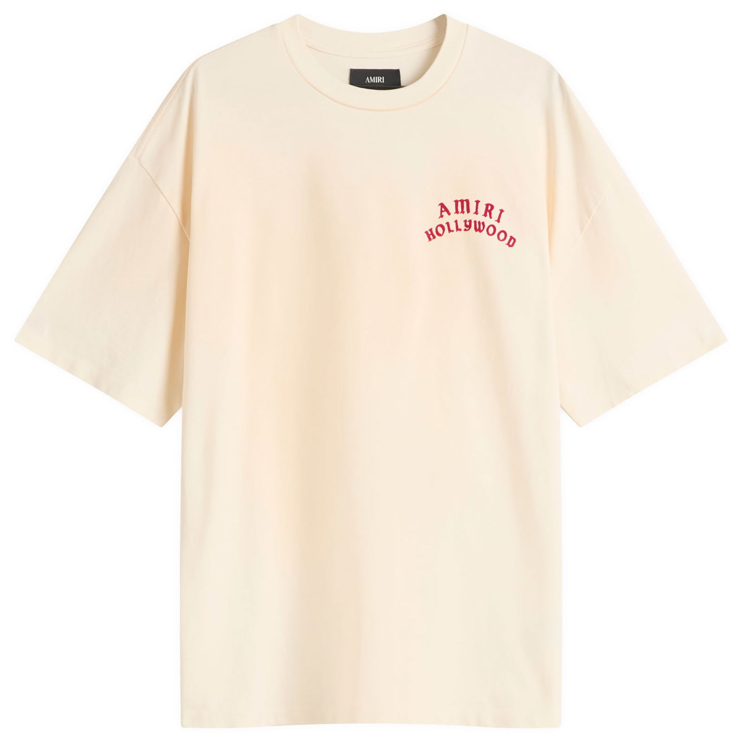 Тениска AMIRI AMIRI Hollywood Oversized T-Shirt, Size Large Бежово | AMJYTE1204-IvoryRed, 0