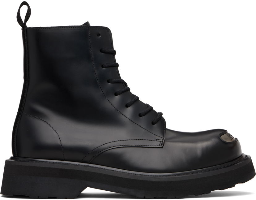Кецове и обувки KENZO Kenzo Paris KENZOSMILE Lace-Up Boots Черно | FF65BT111L52