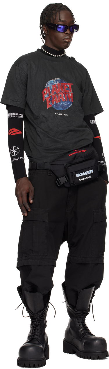 Чанта за кръста Balenciaga Black Ski Belt Bag Черно | 770881-2ABEN-1000, 3