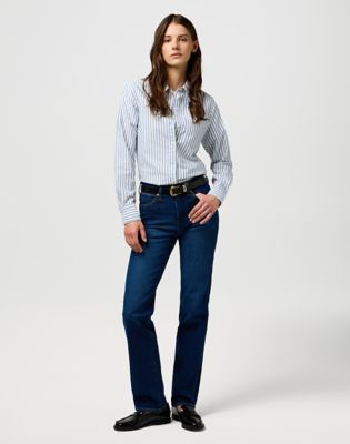 Дънки Wrangler Wrangler Posh Parade Straight Jeans 38x32 Синьо | 112371174:38:32, 1