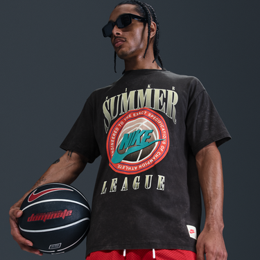 Тениска Nike Max90 Summer League Basketball T-Shirt Черно | HJ3434-010, 4