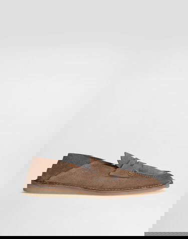 Кецове и обувки Dolce & Gabbana Dolce & Gabbana Reversed Calfskin Slipper Driver Loafers Кафяво | A50739AS70780024, 0