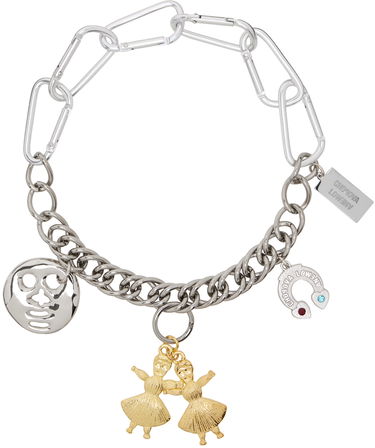 Колие Chopova Lowena Twin Charm Chain Necklace Металик | 6517, 0