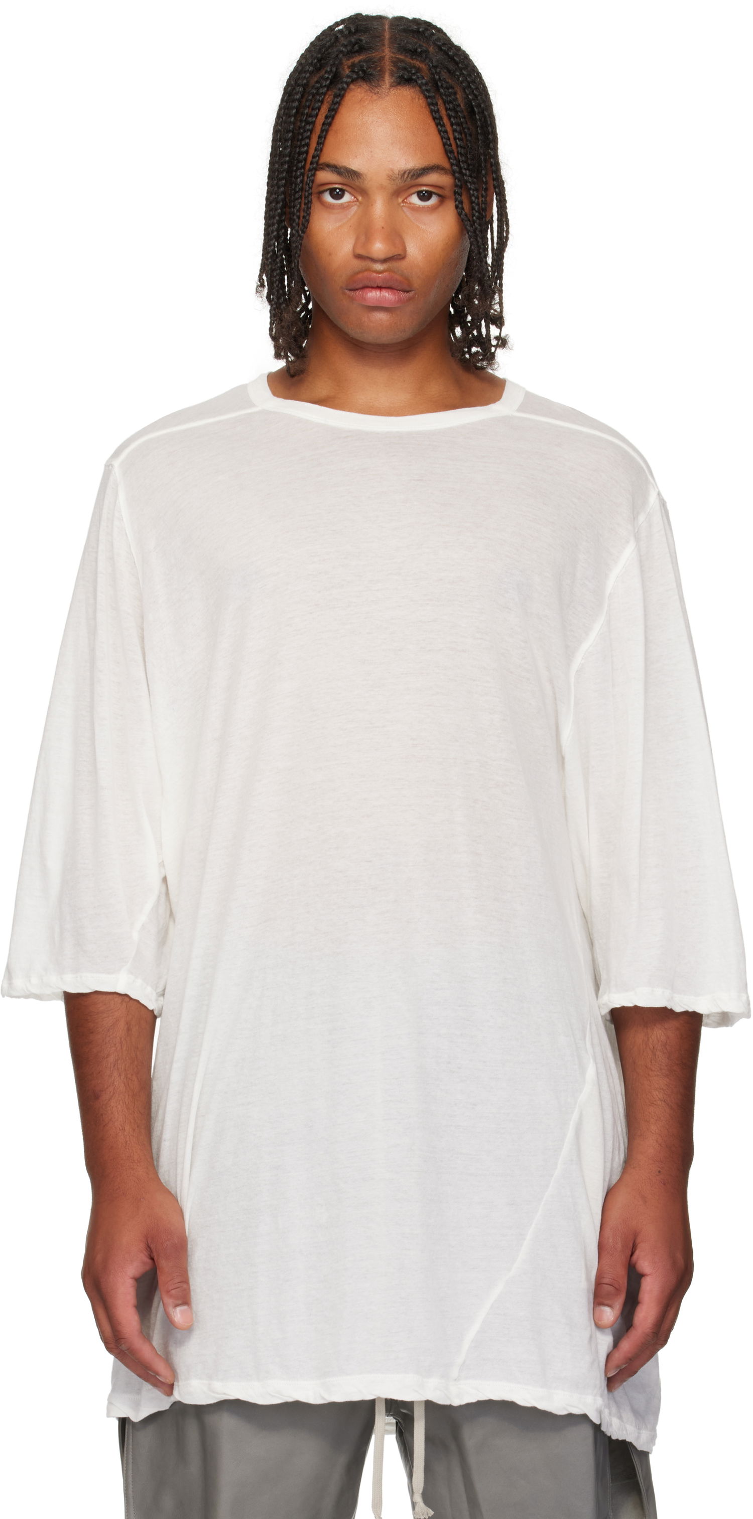 Тениска Rick Owens Rick Owens Concordians Jumbo Short Sleeve T-Shirt Бяло | RU02E1274 UC, 0