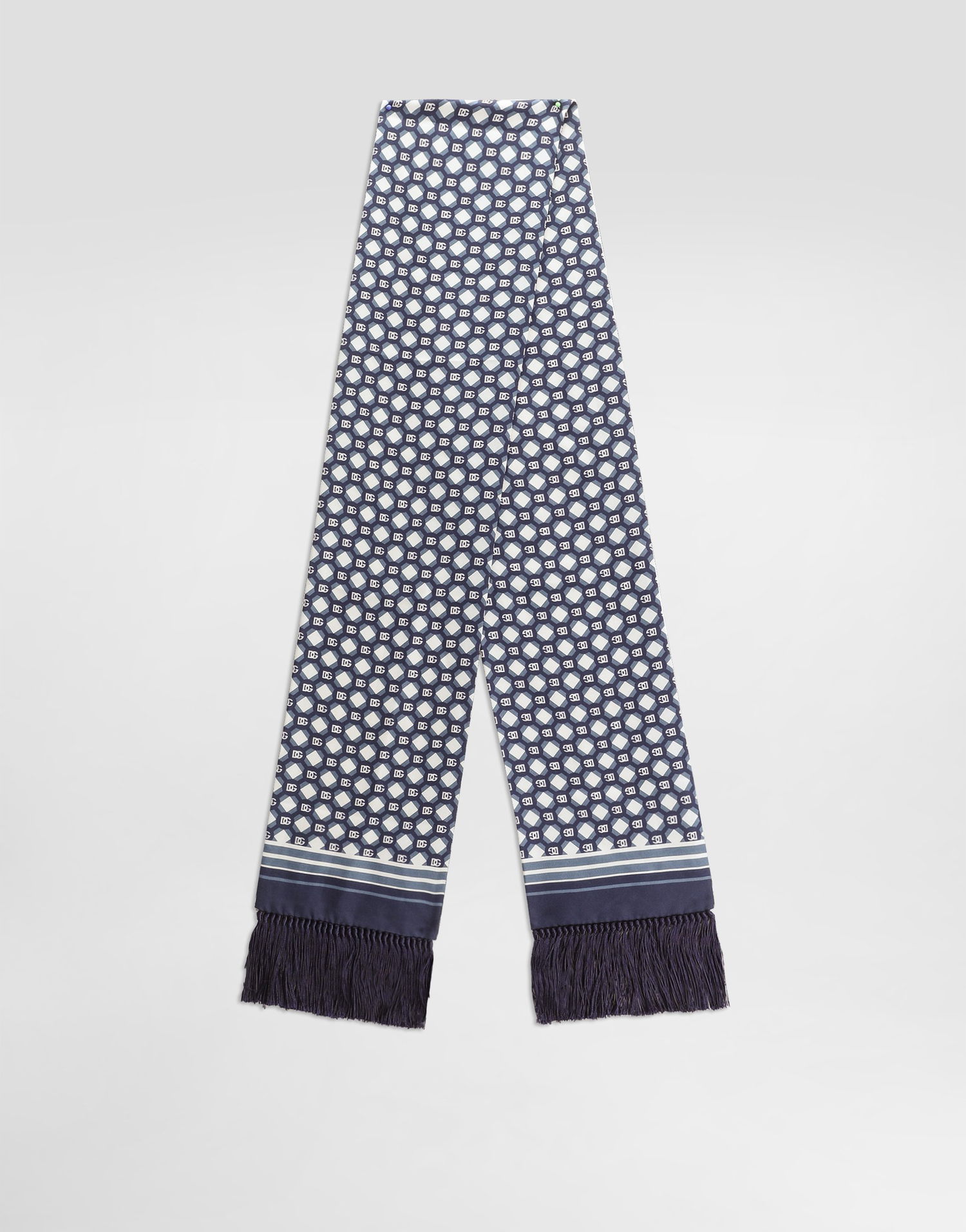 Шал Dolce & Gabbana Dolce & Gabbana Silk Twill Scarf with Micro-Design and Logo Тъмно синьо | GQ214EG0WUZHH8PB, 0