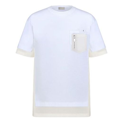Тениска Dior DIOR x Sacai Crossover Short Sleeve T-Shirt Бяло | 213J669A0554-C080
