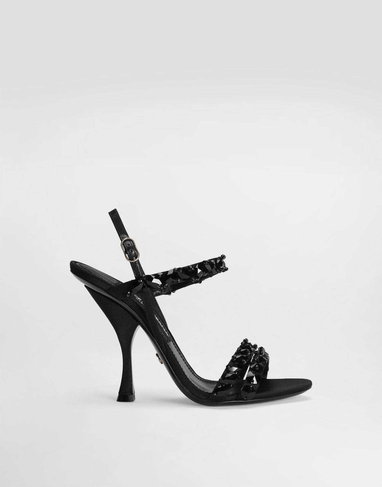 Кецове и обувки Dolce & Gabbana Dolce & Gabbana Sandals With Rhinestone Embroidery Черно | CR1930AX8858S485, 0