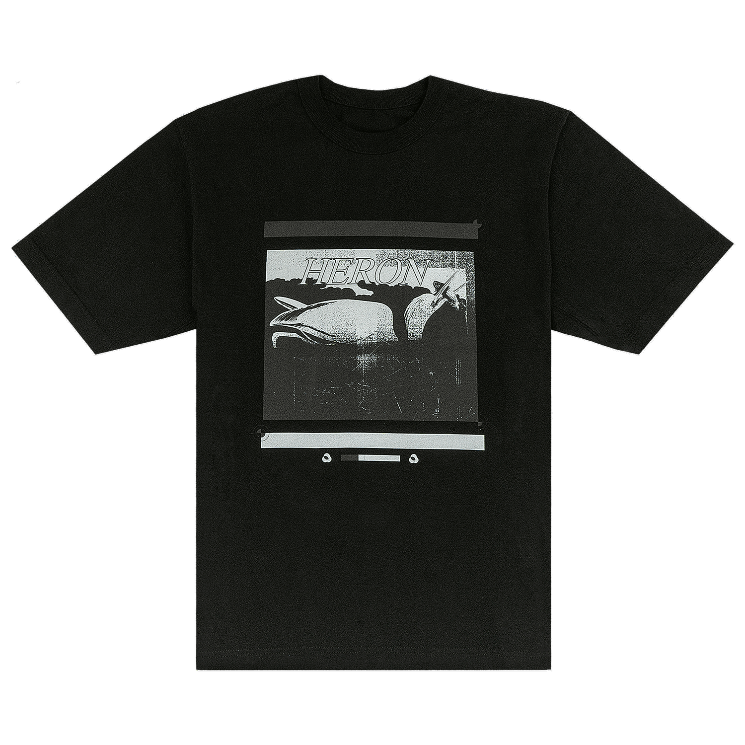 Тениска HERON PRESTON Misprinted Tee Черно | HMAA032S23JER0061010, 0
