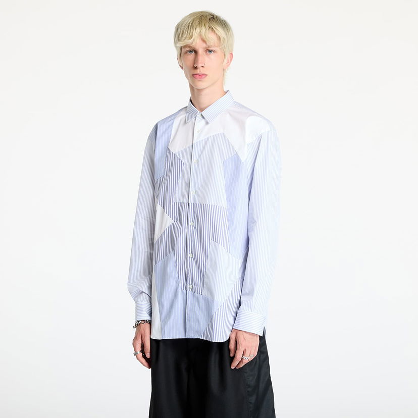 Риза Comme des Garçons SHIRT Woven Shirt White/ Stripe Синьо | FN-B027 White