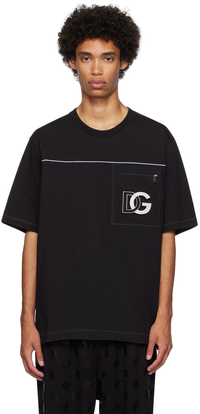 Black Embossed T-Shirt