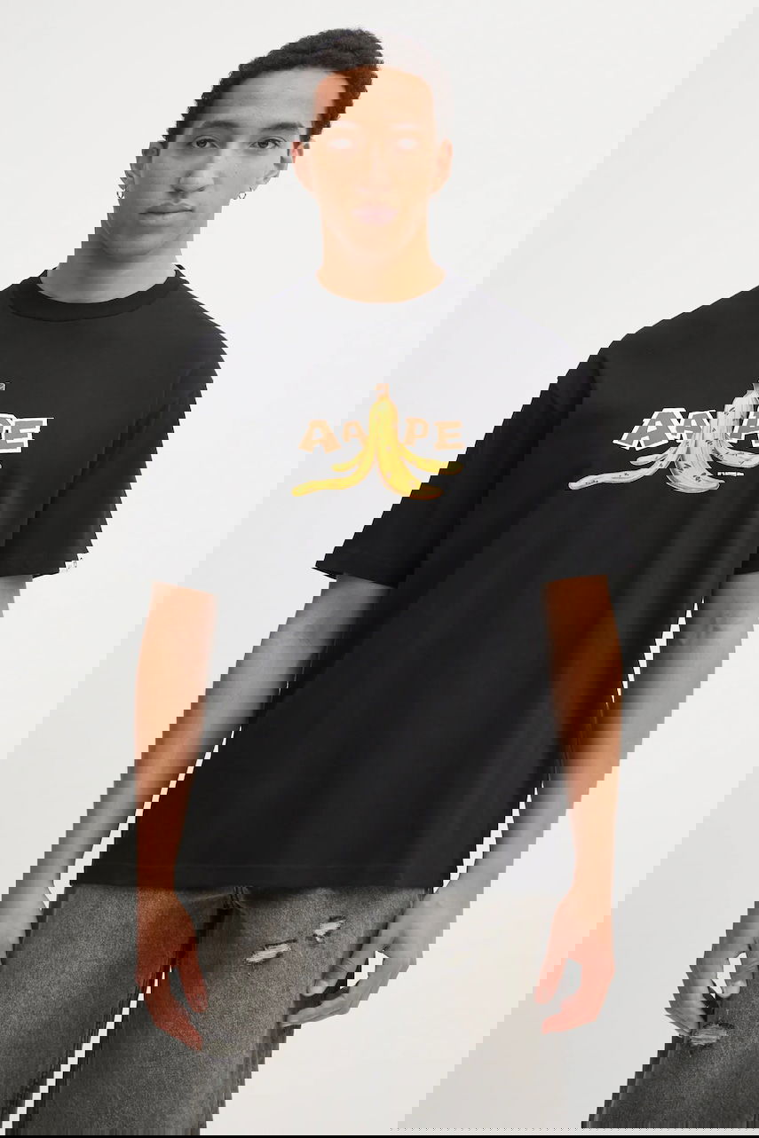 Тениска AAPE by A Bathing Ape Theme Main Graphic Banana Peel T-Shirt Черно | AAPTEM1751XXP, 0