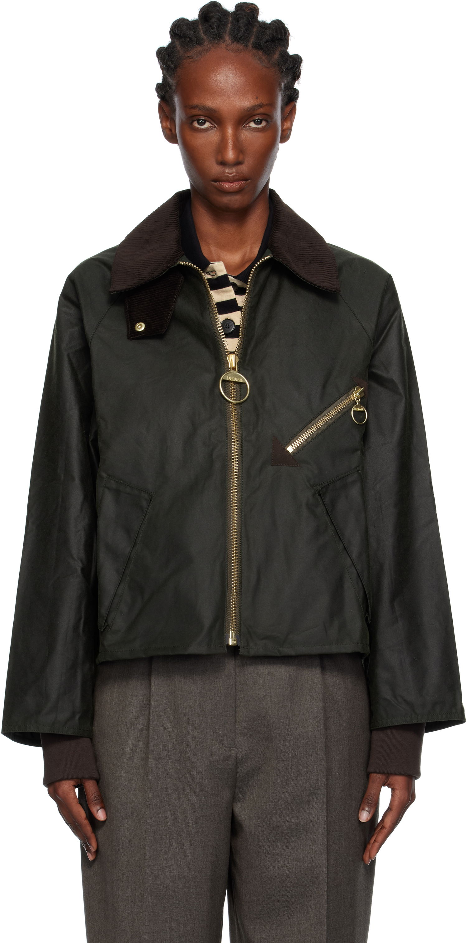 Яке Barbour Arlene Waxed Jacket Зелено | LWX1482OL52, 0