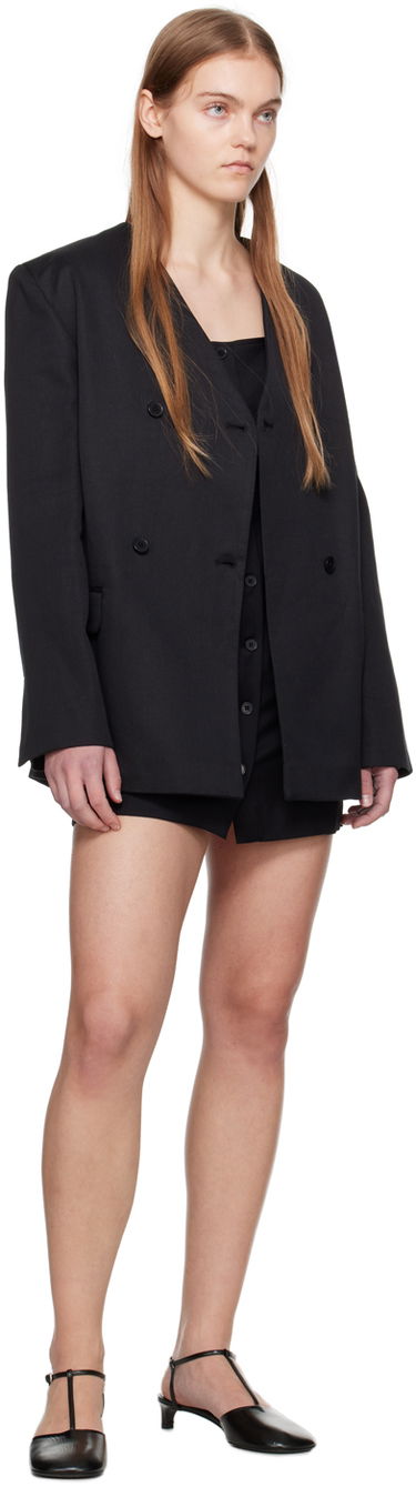 Pокля Loulou de Saison Loulou de Saison Idon Button-Front Minidress Черно | IDON, 3