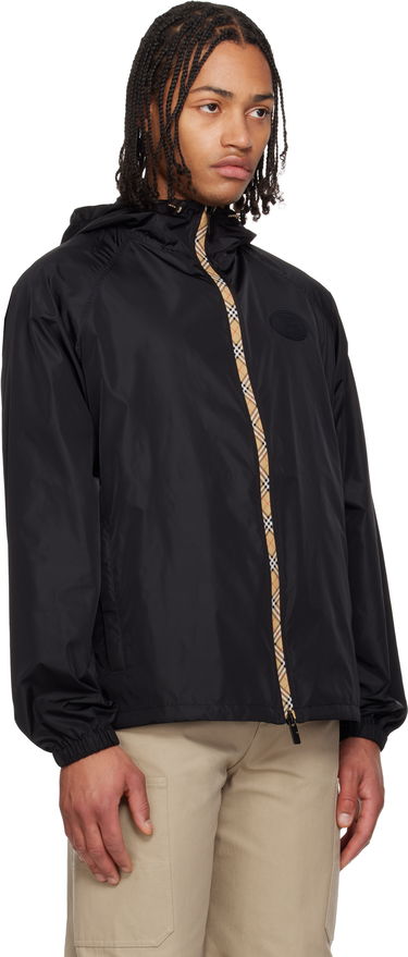 Ветровка Burberry Checker-Tape Nylon Hooded Jacket Черно | 8122848, 1
