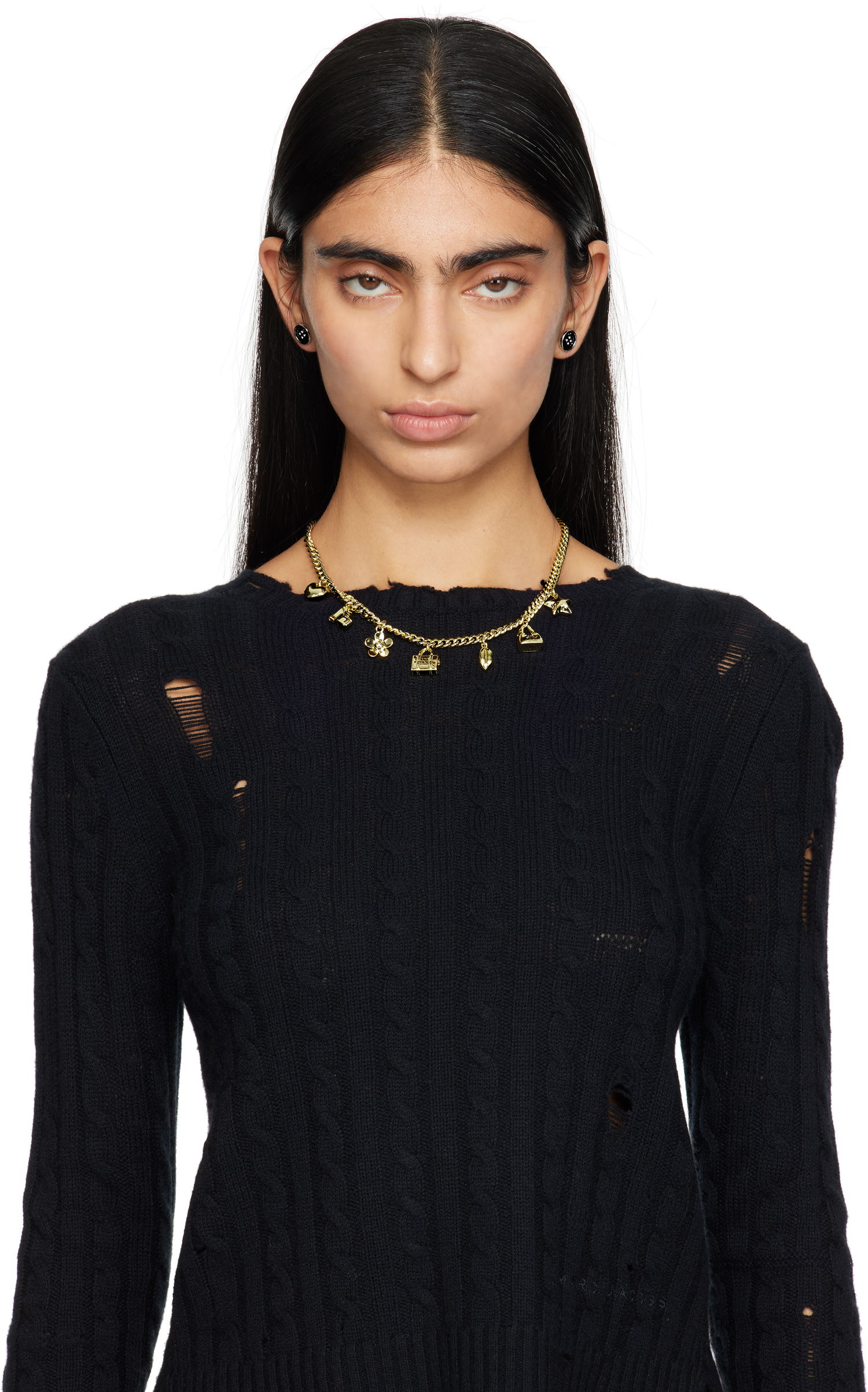 Колие Marc Jacobs Marc Jacobs 'The Mini Icon Charm' Chain Necklace Металик | 2R4JNC001J37, 1