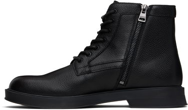 Кецове и обувки BOSS Hugo Grained Leather Boots Черно | 50552559, 2