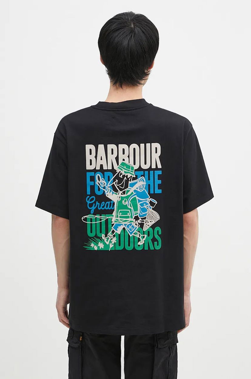 Тениска Barbour Leonard Graphic T-Shirt With Print Черно | MTS1353