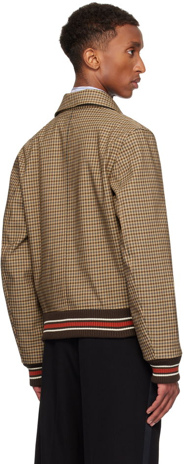Яке бомбър Wales Bonner Wales Bonner Homecoming Varsity Bomber Jacket Кафяво | UA24JA10-CO03-8890, 2