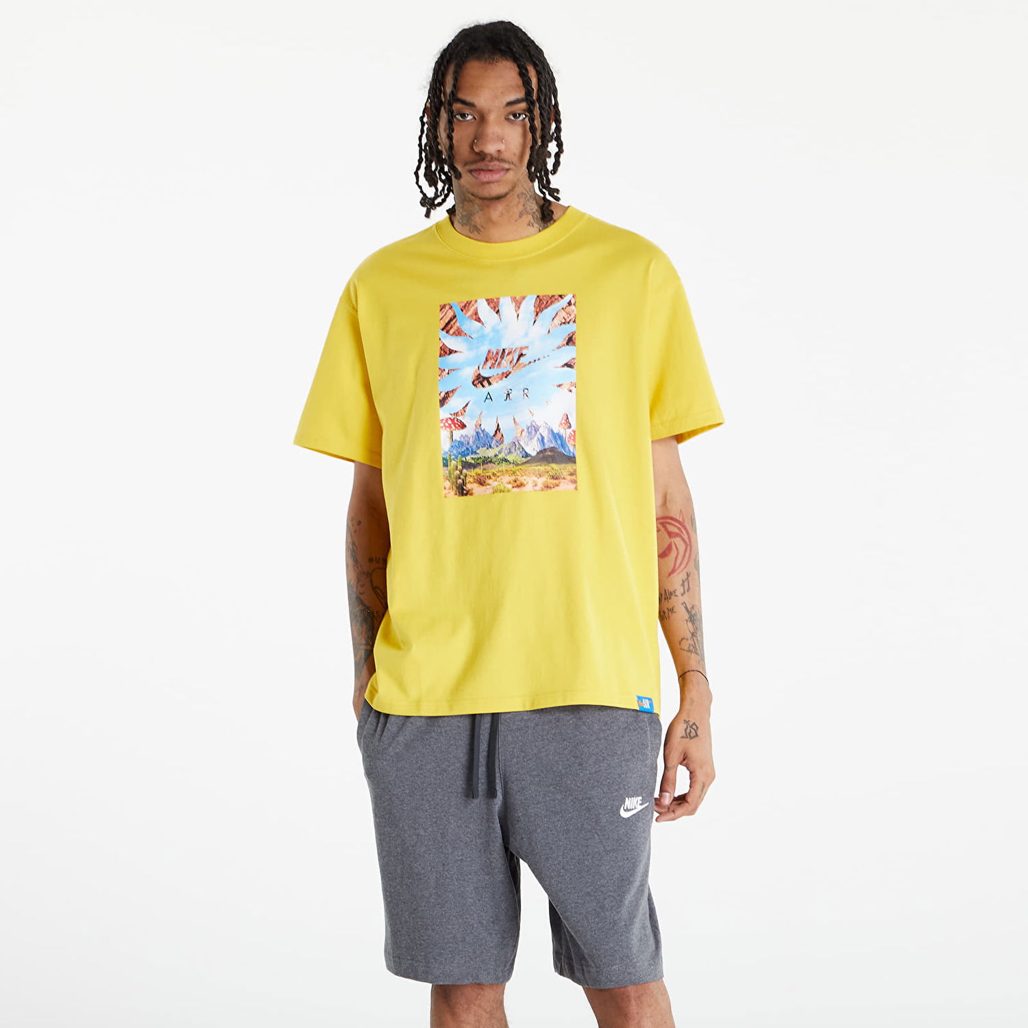 Тениска Nike Sportswear DNA Open M90 Tee Жълто | DQ1019-709, 1