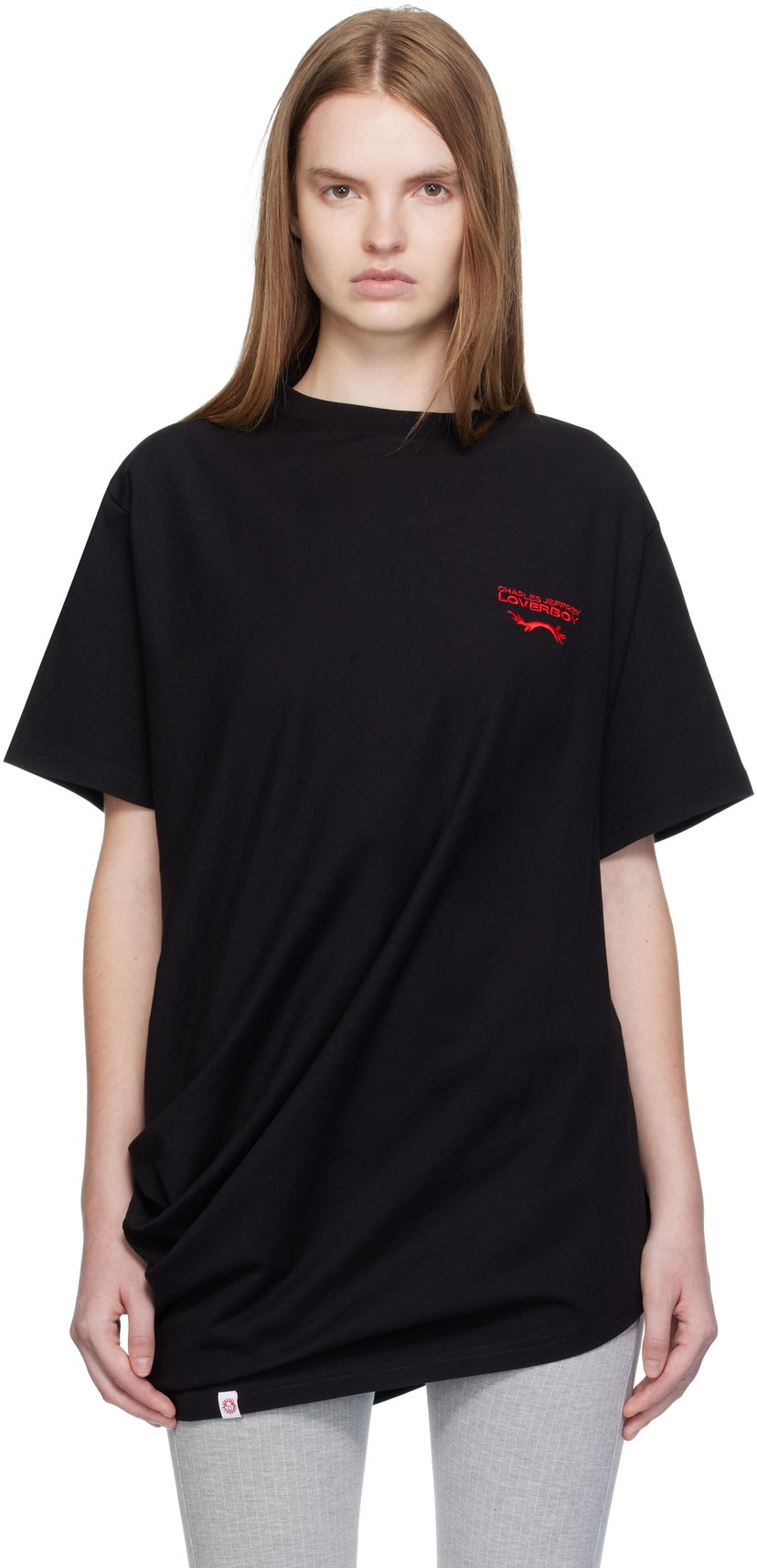 Тениска Charles Jeffrey Loverboy Charles Jeffrey LOVERBOY Topsy Turvy T-Shirt Черно | 52081701