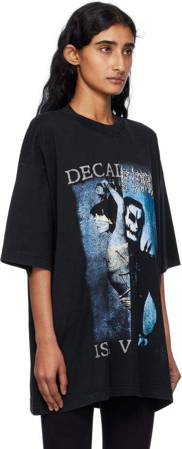 Тениска VETEMENTS VETEMENTS Cradle of Filth Cut-Up Oversized T-Shirt Черно | UCF76TR950BB, 4