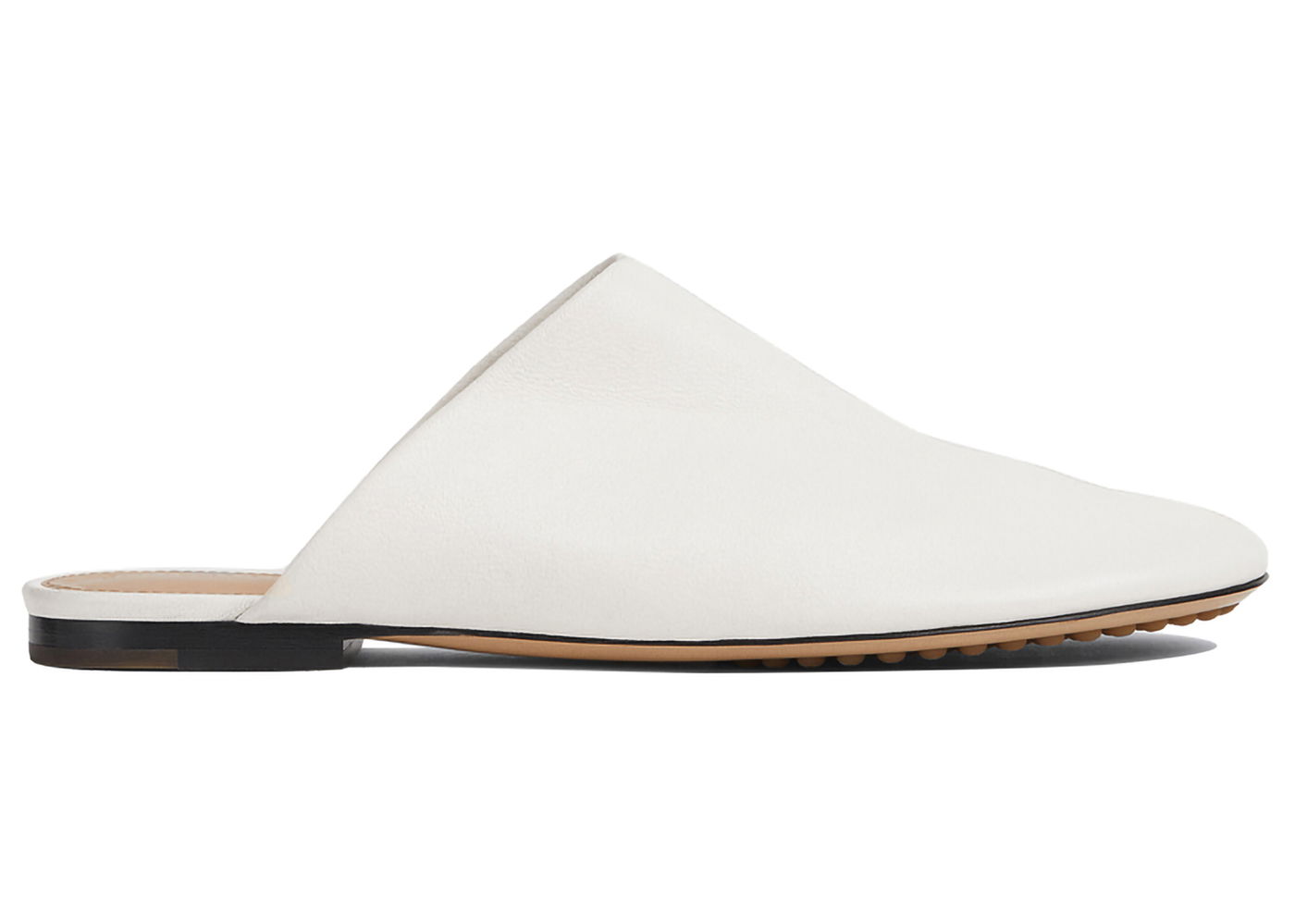 Кецове и обувки Bottega Veneta Dot Sock Leather Mules Бяло | 667185VBP409013, 0