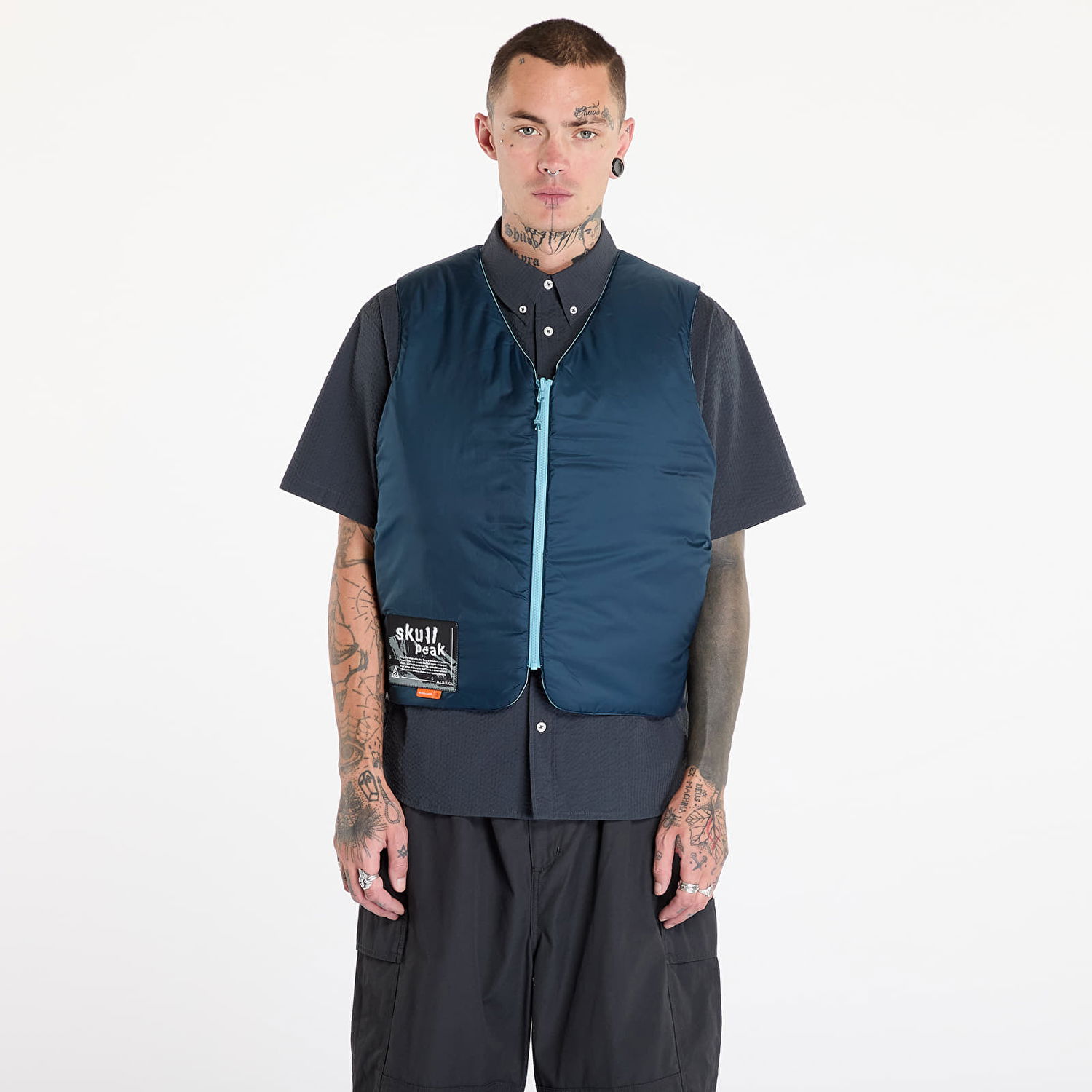 Жилетка Nike ACG "Skull Peak" PrimaLoft® Reversible Vest Denim Turquoise/ Armory Navy/ Summit White Тюркоазено | FV8694-464, 1