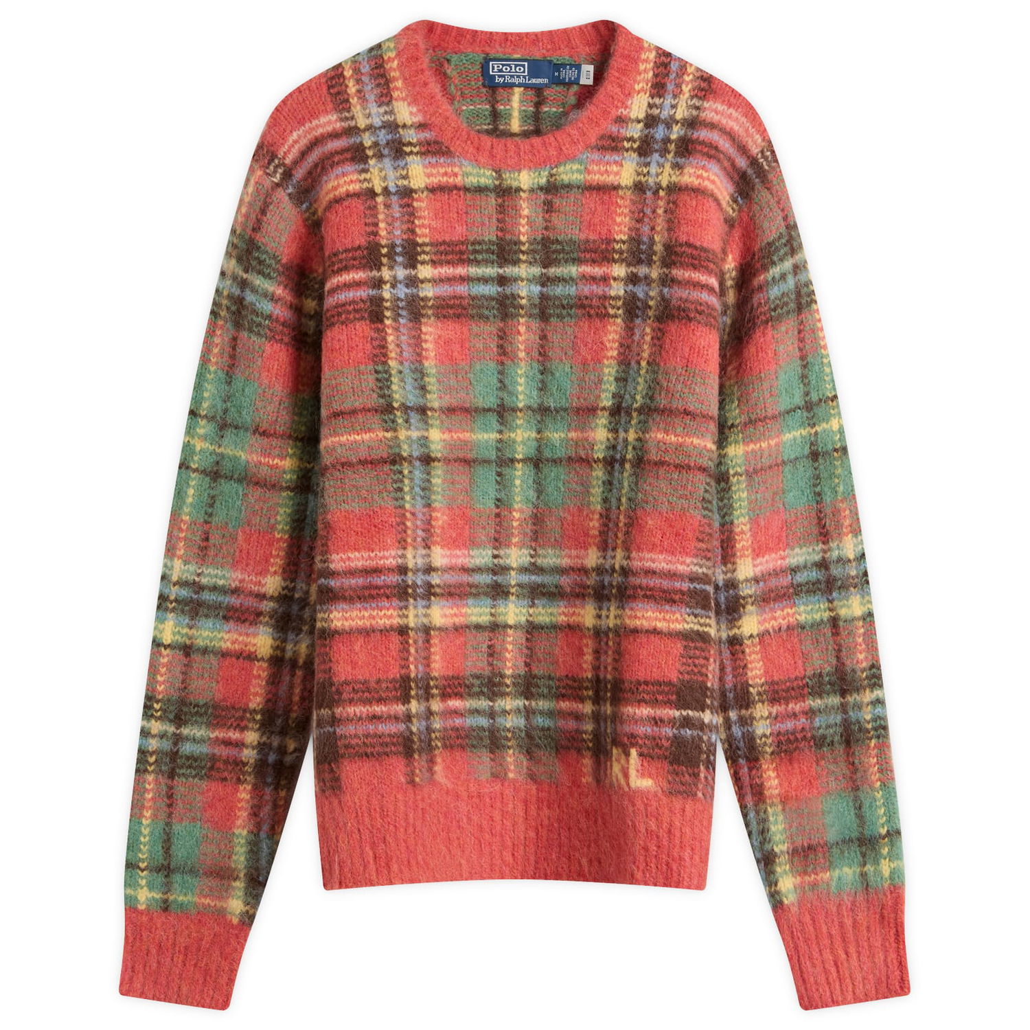 Пуловер Polo by Ralph Lauren Ralph Lauren Mohair Check Knit Jumper, Size Large Червено | 710978083001-Red, 0