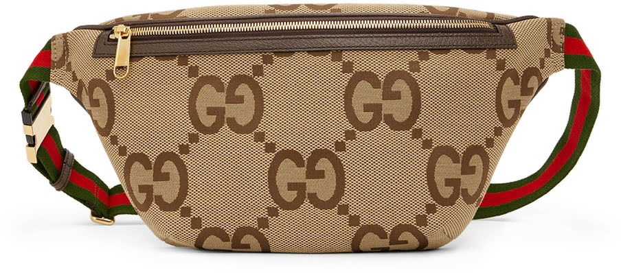 Чанта за кръста Gucci Jumbo GG Belt Bag Бежово | 696031 UKMDG, 0