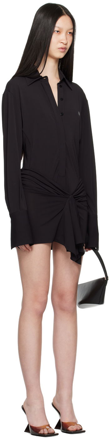 Pокля The Attico Attico Draped Mini Dress Черно | 248WCA306 A014, 1
