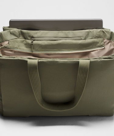Голяма пазарска чанта lululemon lululemon 18L Triple-Compartment Tote Bag Зелено | prod20000687, 3