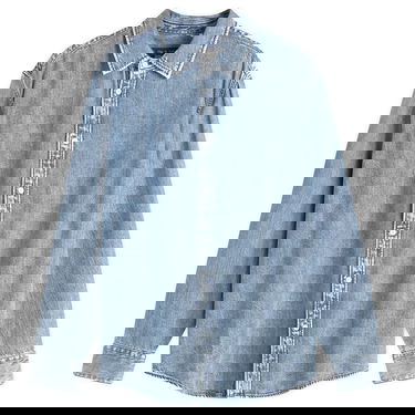 Риза rag & bone Rag & Bone Matthew Denim Shirt Size Large Синьо | MED24H1438UFCB, 1