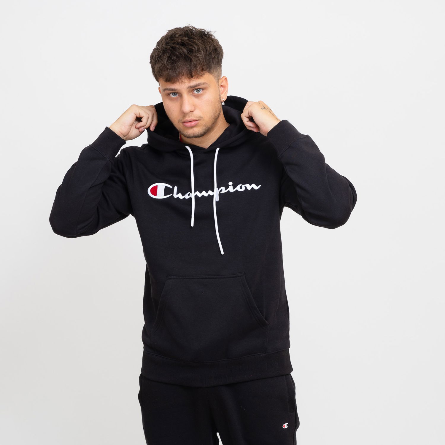 Суитчър Champion Hooded Sweatshirt Черно | 219203-KK001, 0